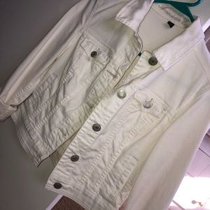 American Eagle White Denim Jacket